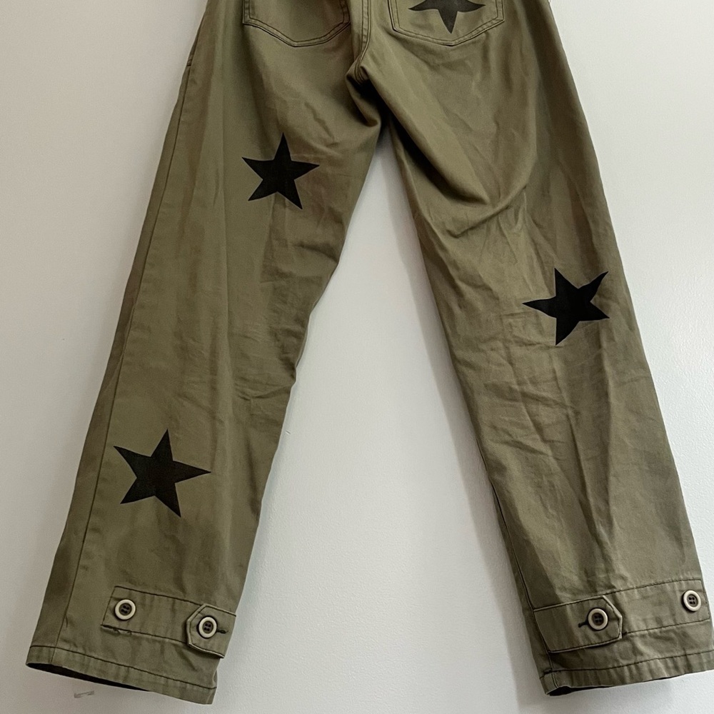Pistola Tammy Star Trousers Size 24 Green Black - Picture 9 of 13